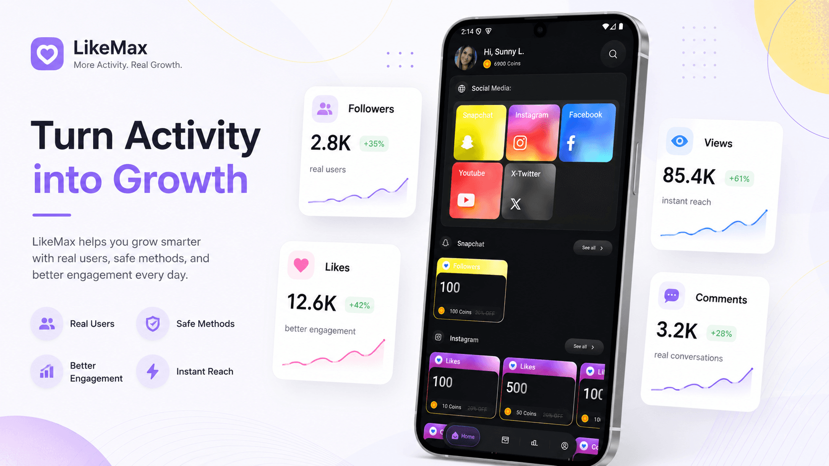 Flow of best free instagram views apps