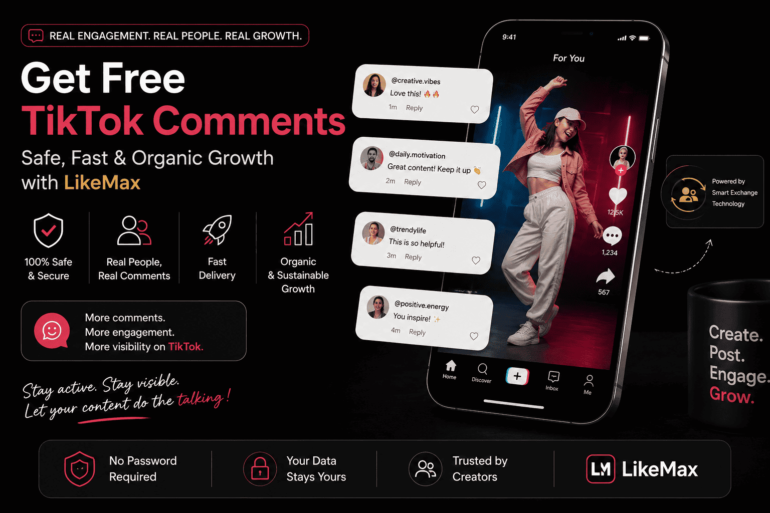Best way to get Free tiktok comments instant and safest way.