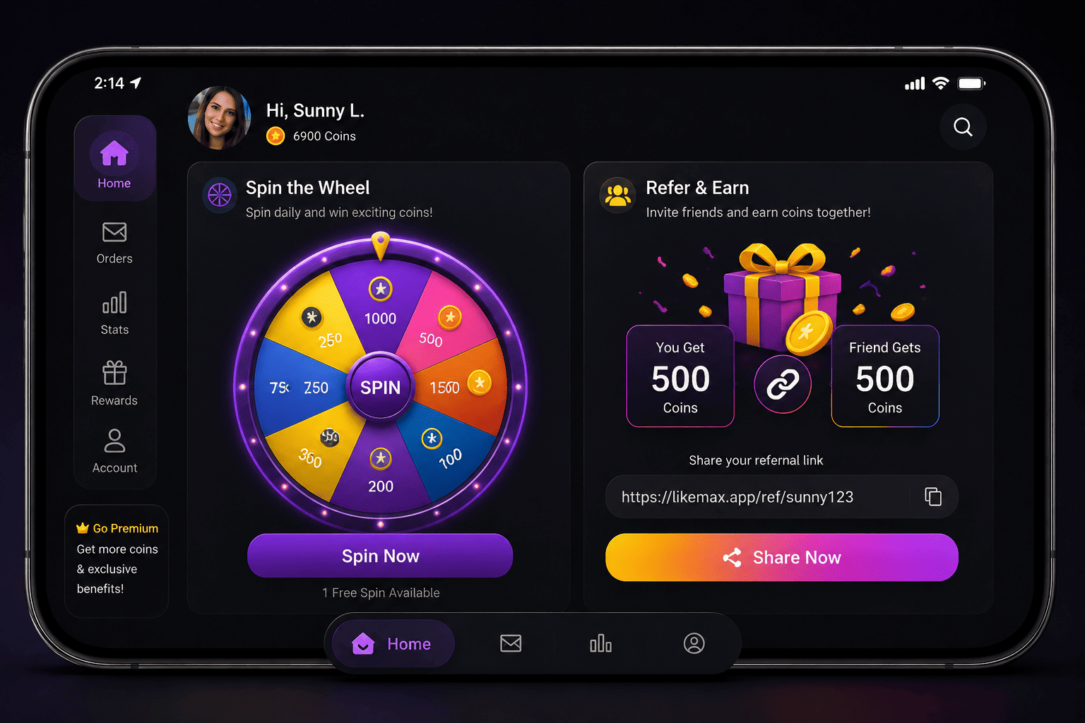 Earn Free Coins for getting free TikTok comments using Likemax