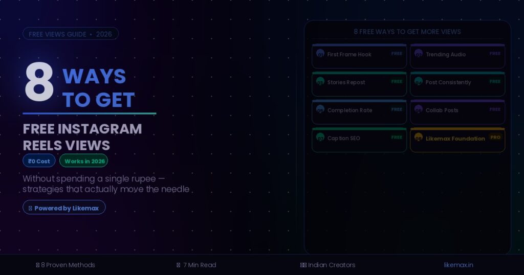 Instagram Reels Views Free — 8 Ways That Work Without Spending a Rupee