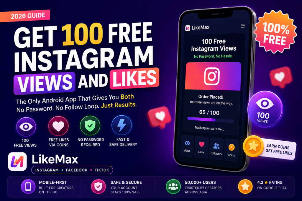 get 100 free Instagram views and likes